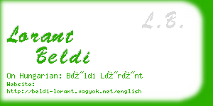 lorant beldi business card